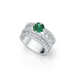 Sterling Silver Semi Mount Ring Setting Round RD 7x7mm DHJ