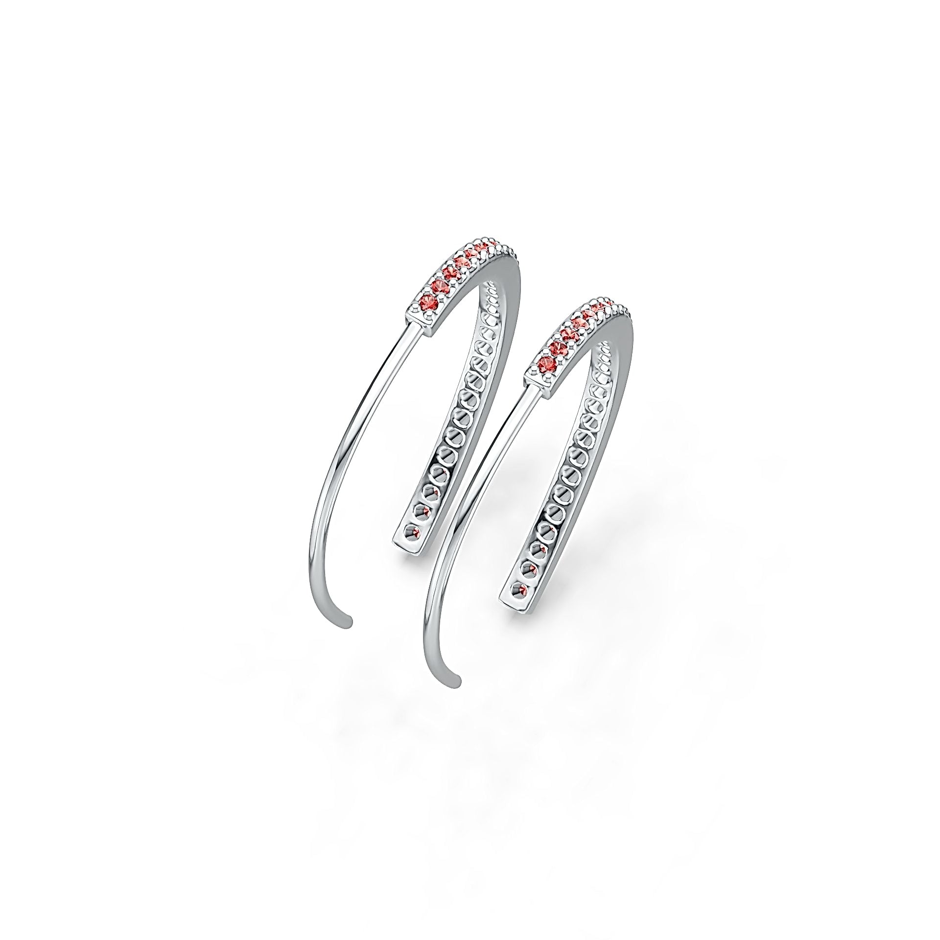 Sterling Silver Semi Mount Earrings Setting Round RD 1.2mm DHJ