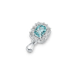 Sterling Silver Semi Mount Pendant Setting Cushion CU 8X6mm DHJ