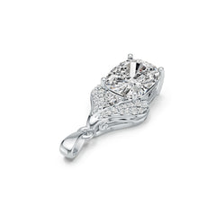 Sterling Silver Semi Mount Pendant Setting Cushion CU 11X9mm DHJ