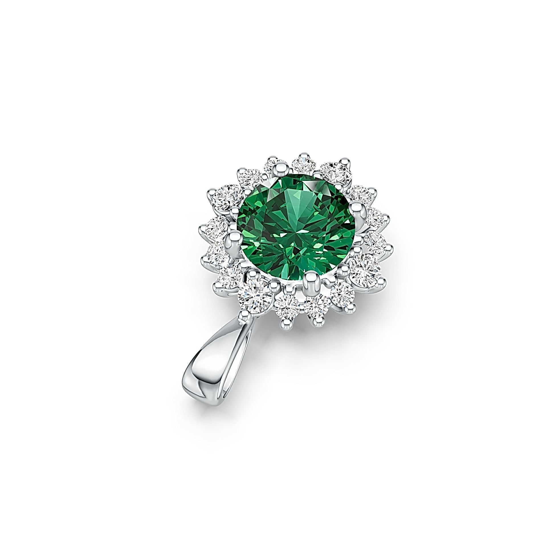 Sterling Silver Semi Mount Pendant Setting Round RD 7x7mm Syzjewelry
