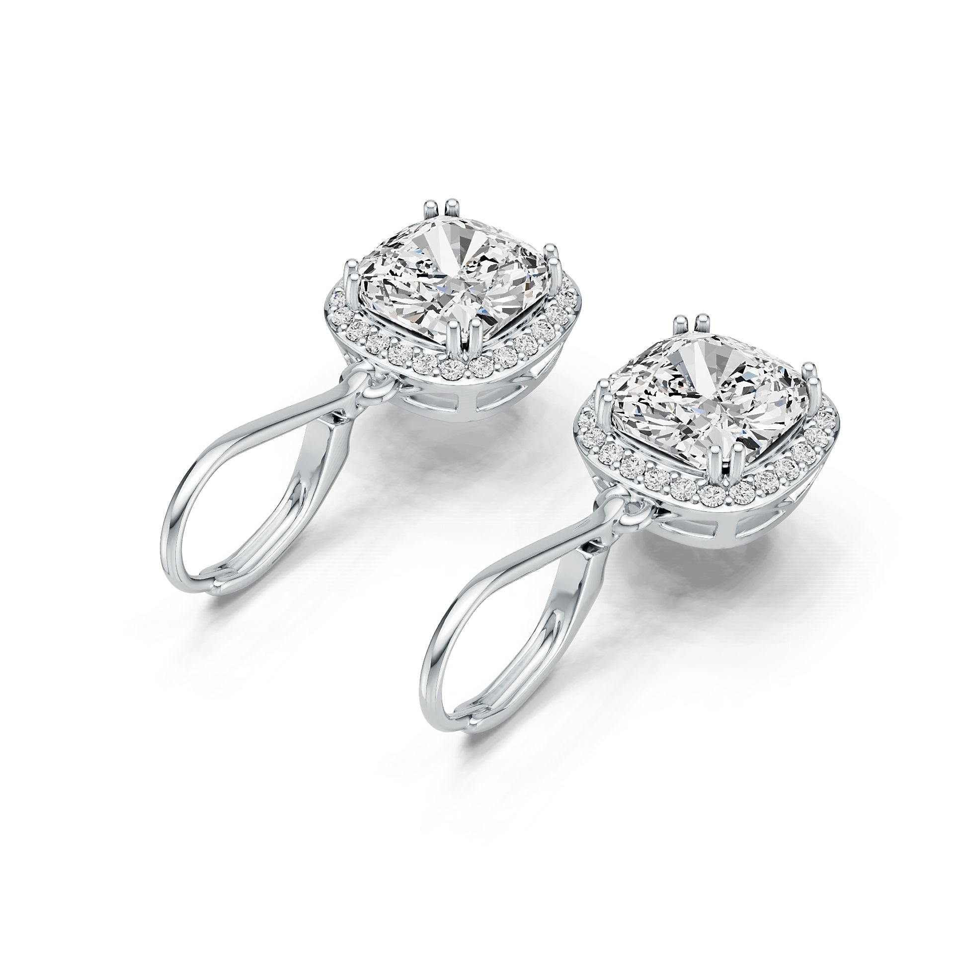 Sterling Silver Semi Mount Earrings Cushion CU 8X8mm Syzjewelry