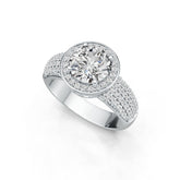 Sterling Silver Semi Mount Ring Setting Round RD 8x8mm DHJ