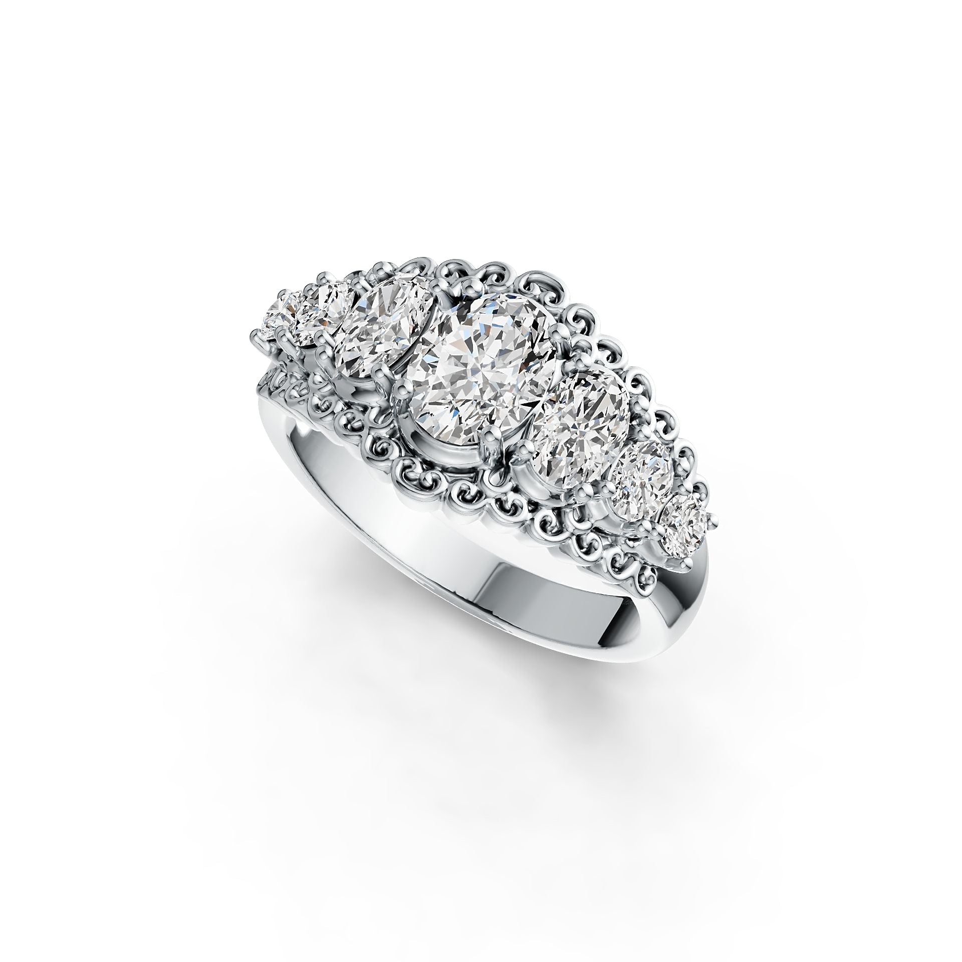 Sterling Silver Semi Mount Ring Setting Oval OV 8X6mm DHJ