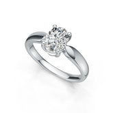 Sterling Silver Semi Mount Ring Setting Oval OV 8X6mm Solitaire DHJ
