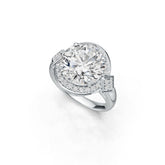 Sterling Silver Semi Mount Ring Setting Round RD 12X12mm DHJ