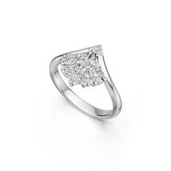 Sterling Silver Semi Mount Ring Setting PE 6X4mm DHJ