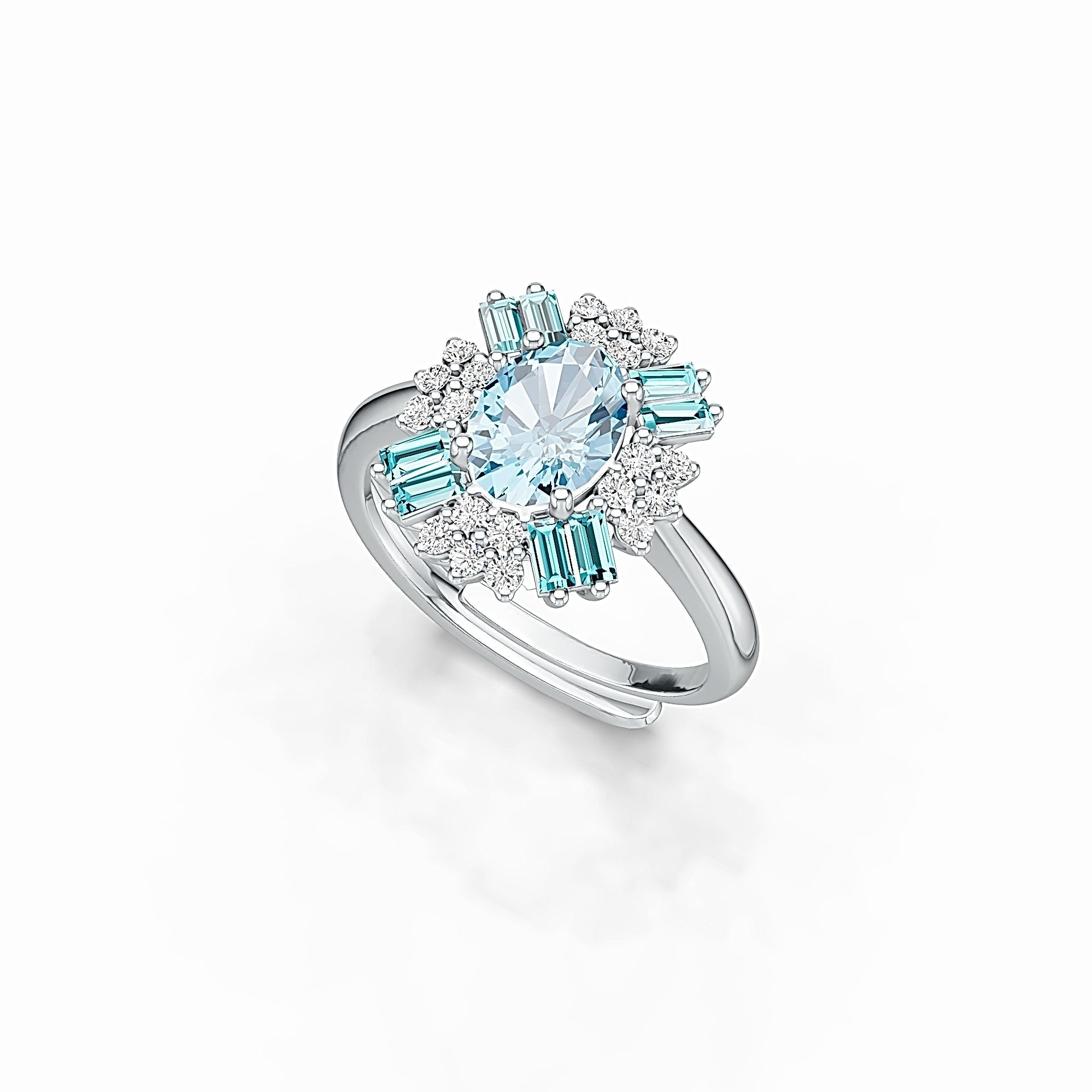 Sterling Silver Semi Mount Ring Setting Oval OV 8x6mm Syzjewelry