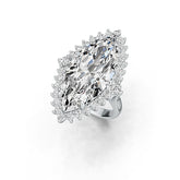 Sterling Silver Semi Mount Ring Setting Marquise MQ 31X14mm DHJ
