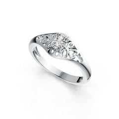 Sterling Silver Semi Mount Ring Setting Oval OV 6X4mm Solitaire Open Filigree DHJ