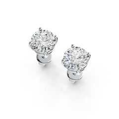 Sterling Silver Semi Mount Earrings Setting Round RD 6.5mm DHJ