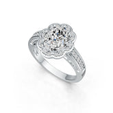 Sterling Silver Semi Mount Ring Setting Oval OV 10X8mm DHJ