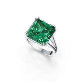 Sterling Silver Semi Mount Ring Setting Emerald OCT 14X14mm DHJ