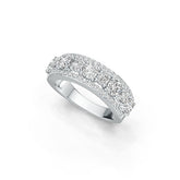 Sterling Silver Semi Mount Ring Setting Round RD 4x4mm White Topaz DHJ