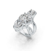 Sterling Silver Semi Mount Ring Setting Round RD 12x2mm DHJ