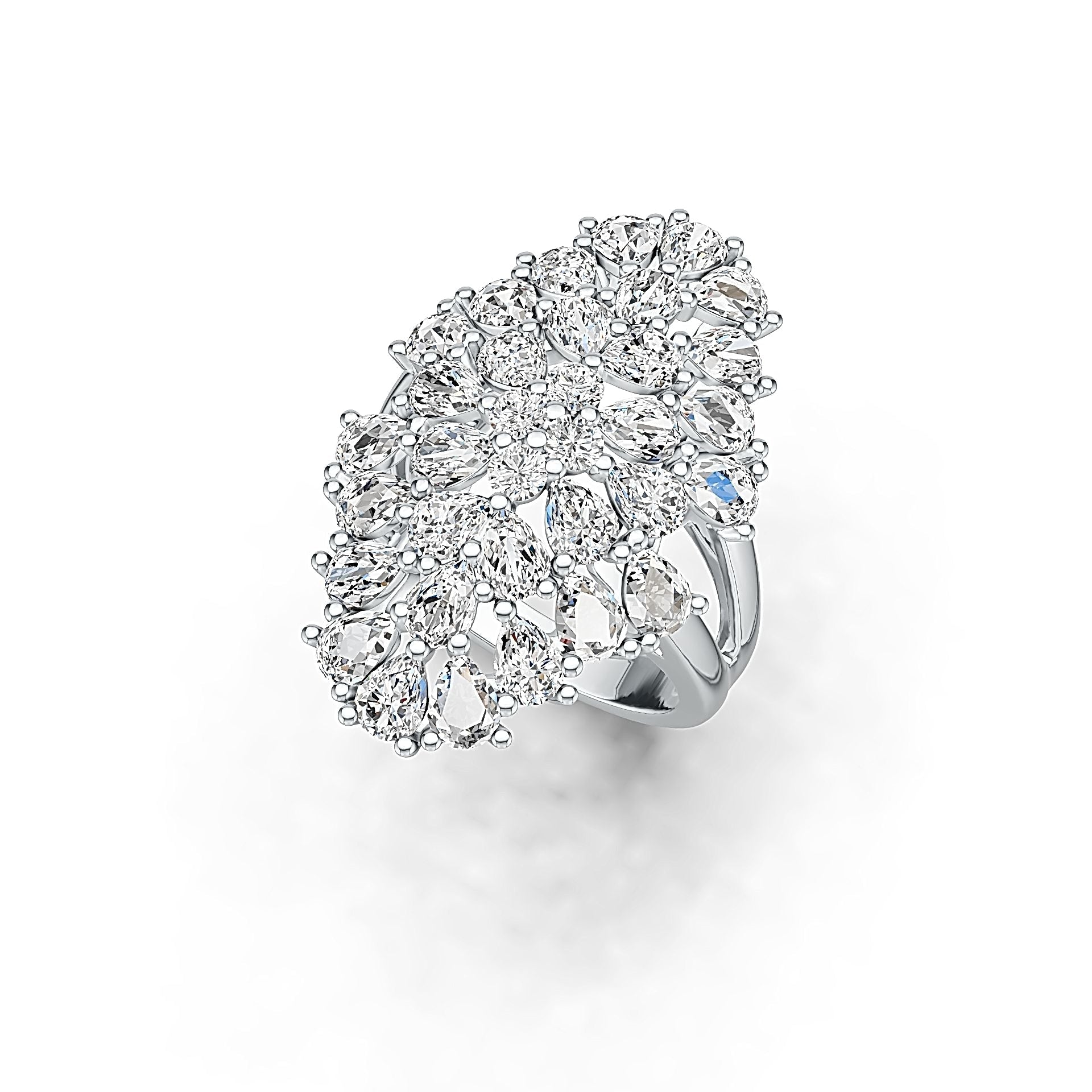 Sterling Silver Semi Mount Ring Setting Pear PE 4X3mm DHJ