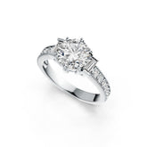 Sterling Silver Semi Mount Ring Setting Round RD 8X8mm DHJ