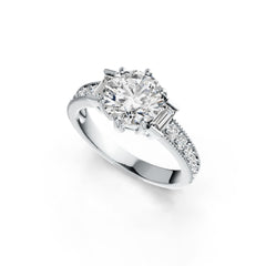 Sterling Silver Semi Mount Ring Setting Round RD 8X8mm DHJ