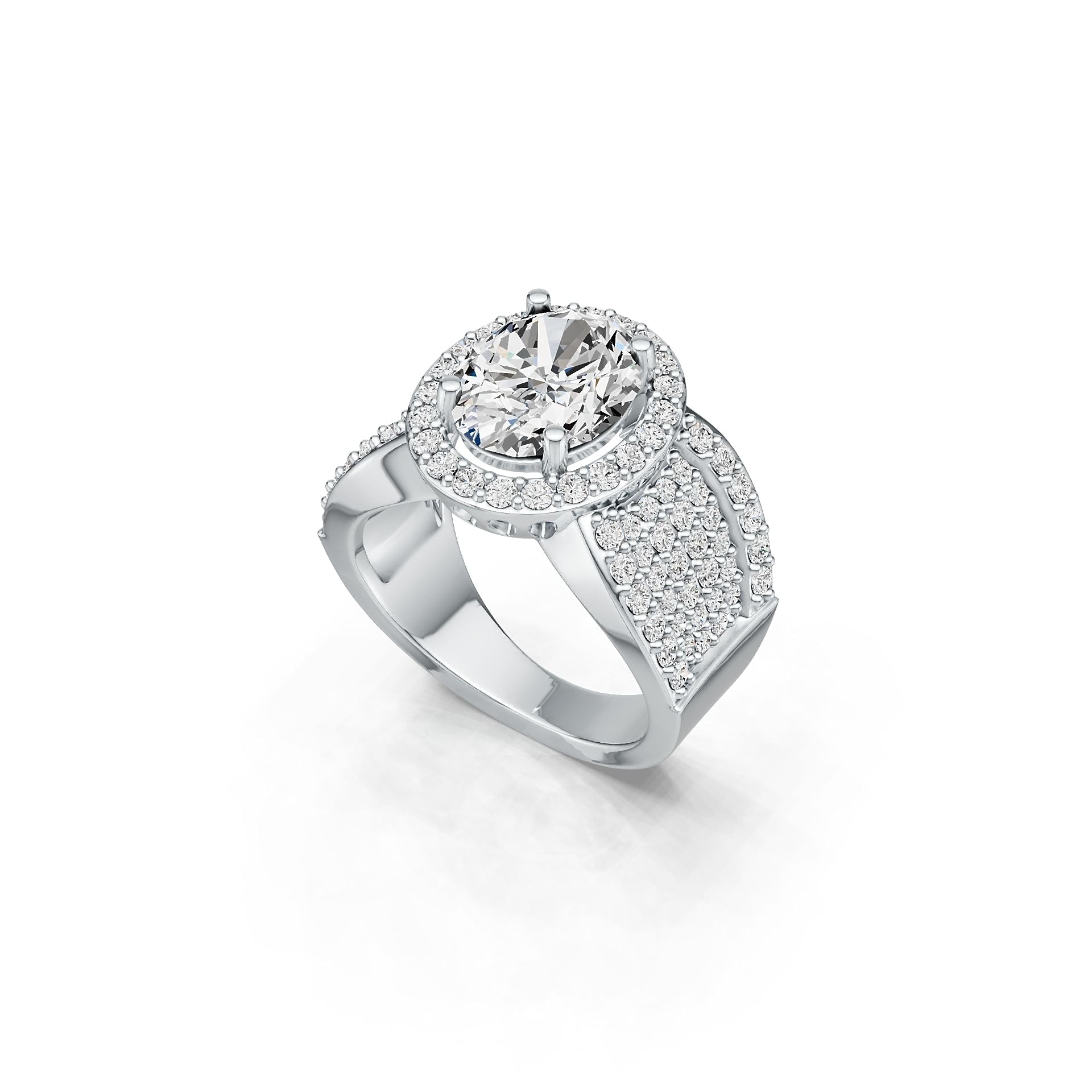 Sterling Silver Semi Mount Ring Setting Oval OV 10X8mm DHJ