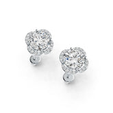 Sterling Silver Semi Mount Earrings Setting Round RD 8x8mm DHJ