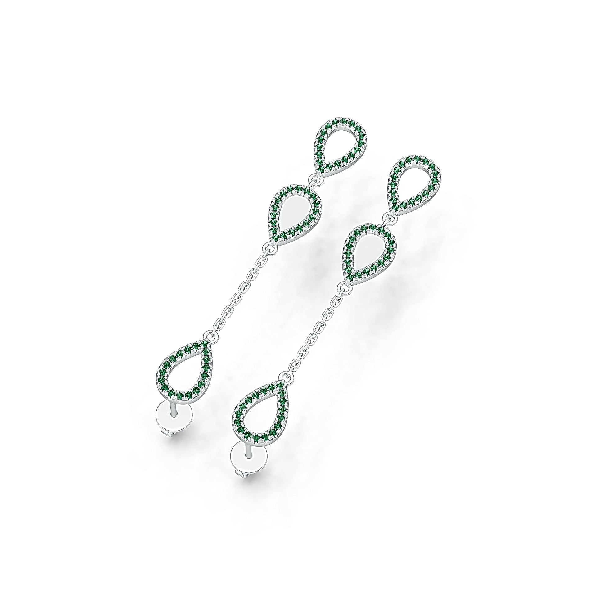 Sterling Silver Semi Mount Earrings Setting Round RD 1.1mm DHJ