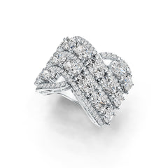 Sterling Silver Semi Mount Ring Setting Oval OV 6X4mm with White Topaz DHJ