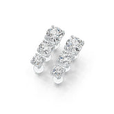Sterling Silver Semi Mount Earrings Setting Round RD 6x6mm RD 5X5mm RD 4X4mm DHJ