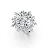 Sterling Silver Semi Mount Ring Setting Round RD 15mm DHJ