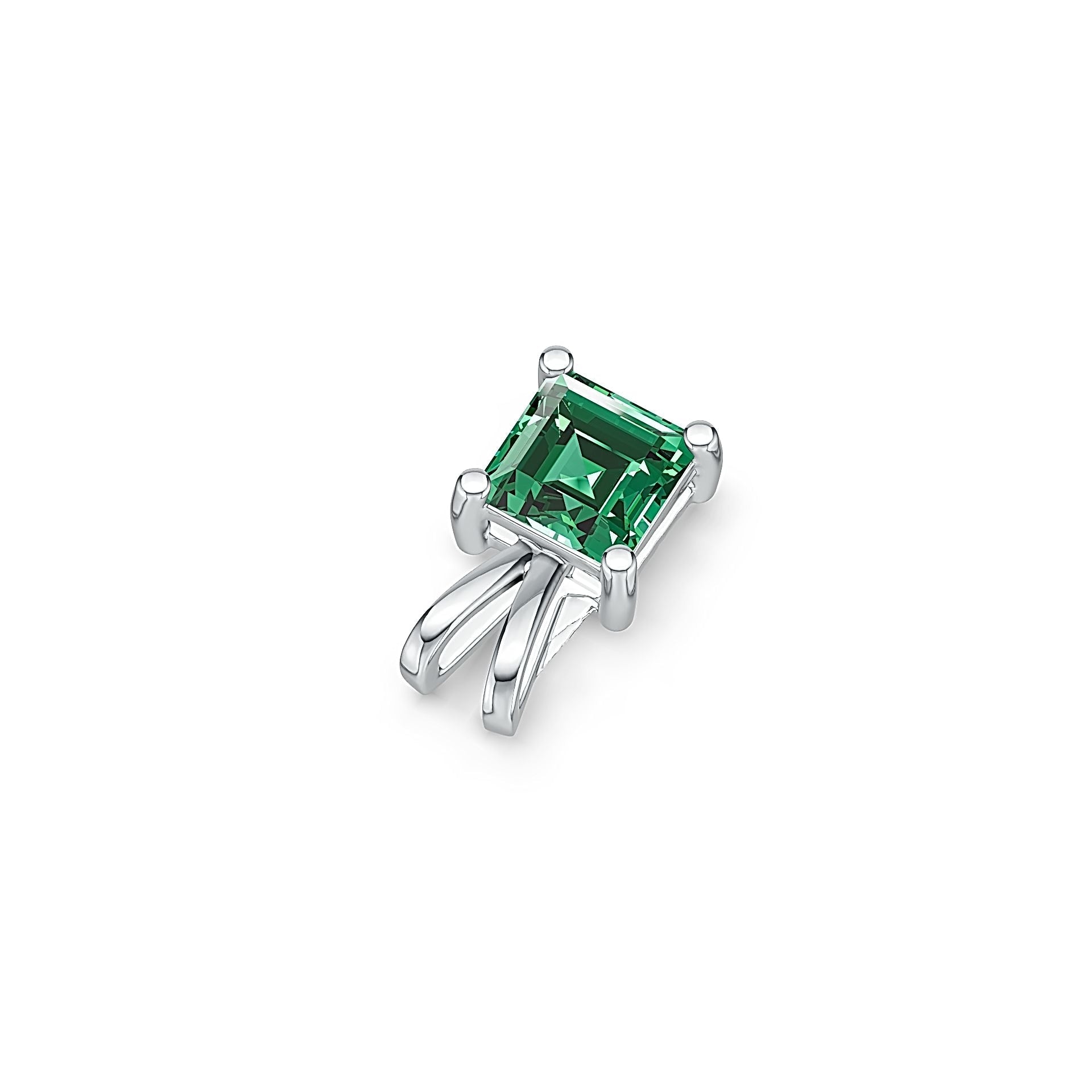 Sterling Silver Semi Mount Pendant Setting Princess SQ 5x5mm DHJ