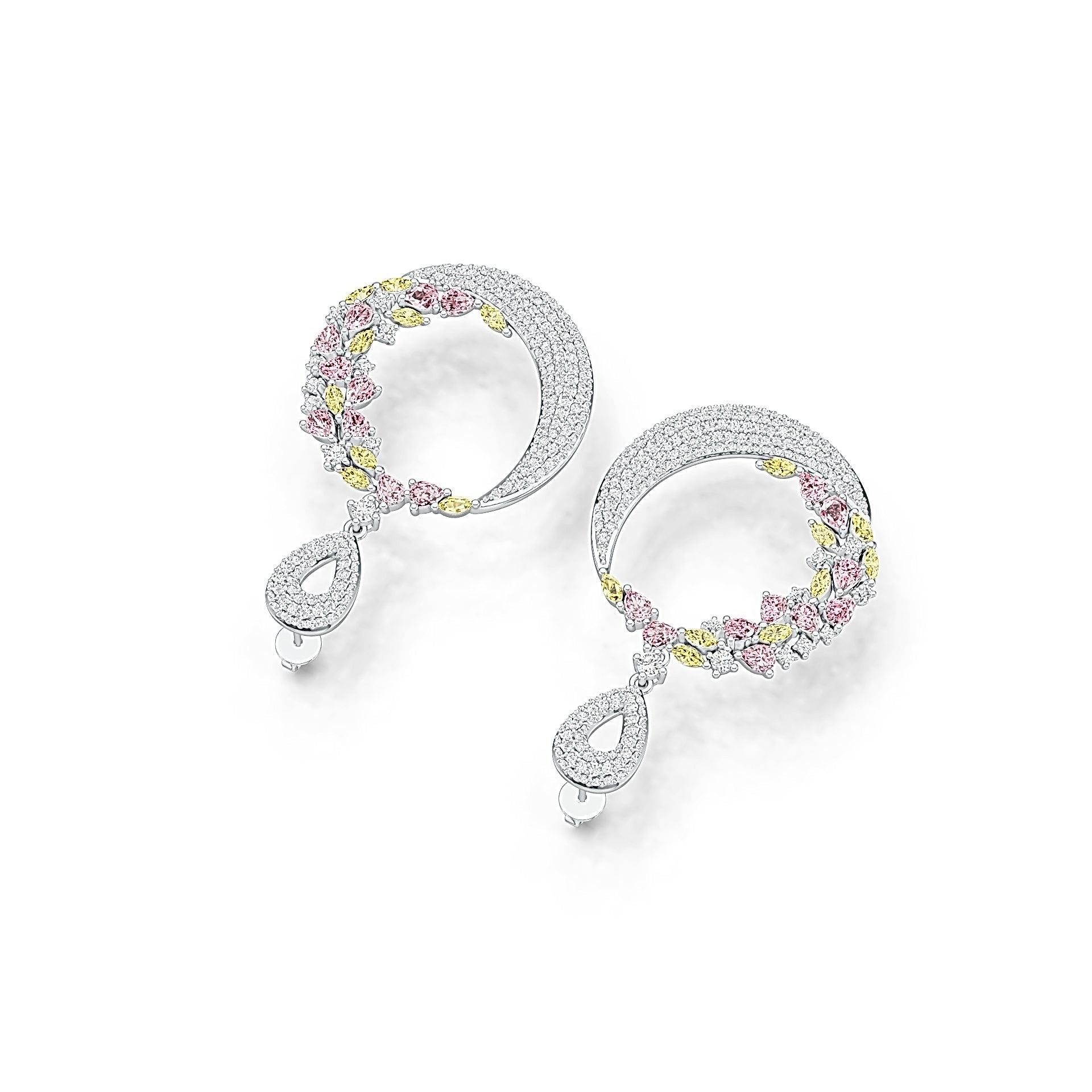 Sterling Silver Semi Mount Earrings Setting Pear PE 4X2mm DHJ