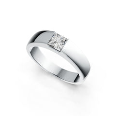 Sterling Silver Semi Mount Ring Setting Princess SQ 5x5mm DHJ