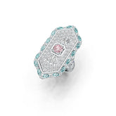 Sterling Silver Semi Mount Ring Setting Round RD 5x5mm PE 4x2mm DHJ