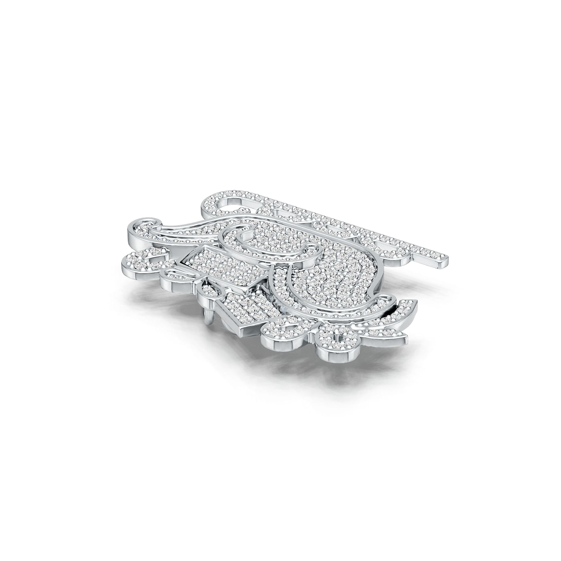 Sterling Silver Semi Mount Pendant Setting Round RD 1.5mm DHJ