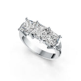 Sterling Silver Semi Mount Ring Setting Princess SQ 5.5X5.5mm DHJ