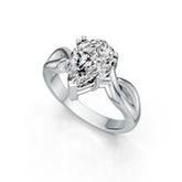Sterling Silver Semi Mount Ring Setting Pear PE 12X8mm DHJ