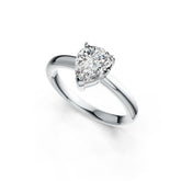 Sterling Silver Semi Mount Ring Setting Pear PE 10X8mm Solitaire DHJ