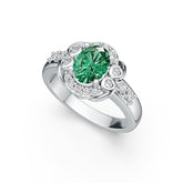 Sterling Silver Semi Mount Ring Setting Oval OV 8X6MM DHJ