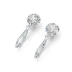 Sterling Silver Semi Mount Earrings Setting Round RD 8x8mm DHJ