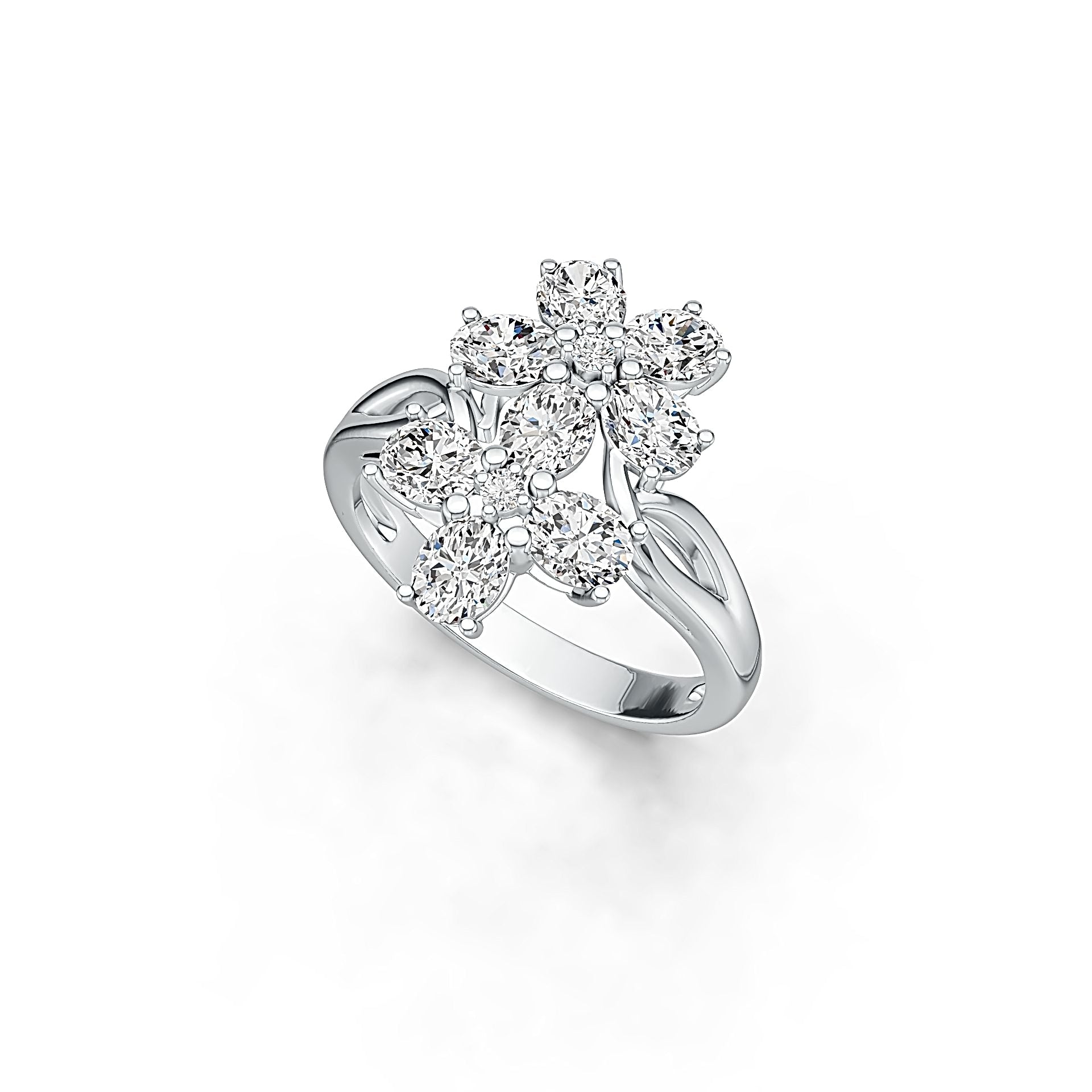 Sterling Silver Semi Mount Ring Setting Oval OV 5X4mm DHJ