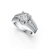 Sterling Silver Semi Mount Ring Setting Oval OV 9x7mm DHJ