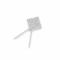 10K Gold Cluster Pendant with White Topaz or Moissanite Syzjewelry