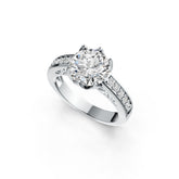 Sterling Silver Semi Mount Ring Setting Round RD 10x10mm DHJ