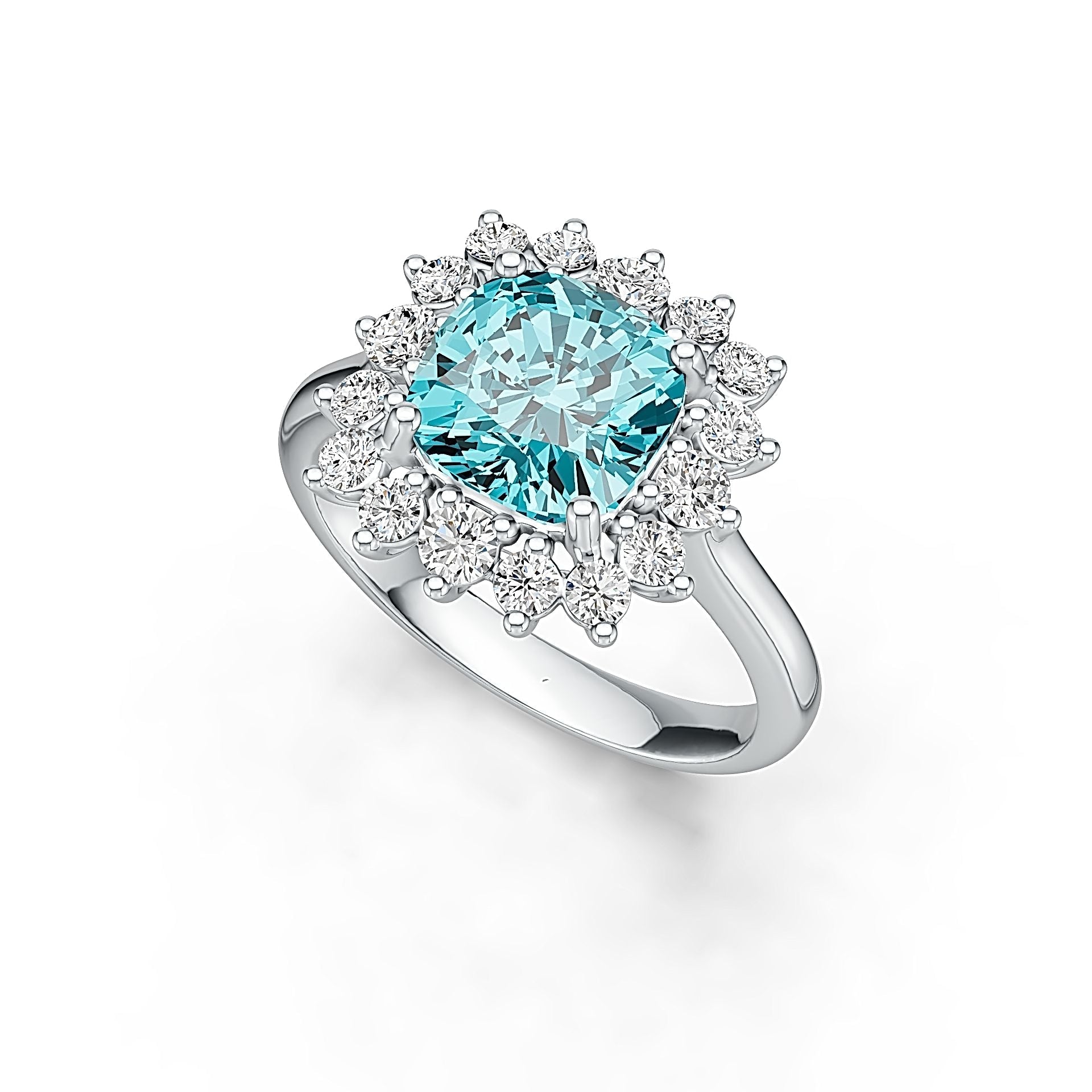 Sterling Silver Semi Mount Ring Setting Cushion CU 8X8mm Syzjewelry