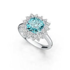 Sterling Silver Semi Mount Ring Setting Cushion CU 8X8mm Syzjewelry