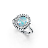 Sterling Silver Semi Mount Ring Setting Oval OV 10X8mm Cabochon DHJ