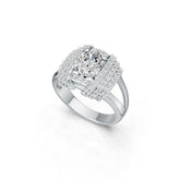Sterling Silver Semi Mount Ring Setting Oval OV 8X6mm Split Shank DHJ