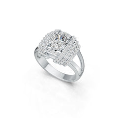 Sterling Silver Semi Mount Ring Setting Oval OV 8X6mm Split Shank DHJ