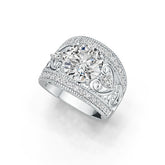 Sterling Silver Semi Mount Ring Setting Round RD 10x10mm DHJ