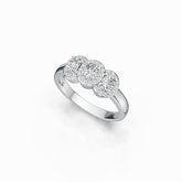 Sterling Silver Semi Mount Ring Setting Oval OV 4X3mm with White Topaz - Syzjewelry