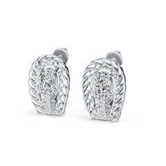 Sterling Silver Semi Mount Earrings Setting Oval OV 7x5mm Vintage Style Syzjewelry